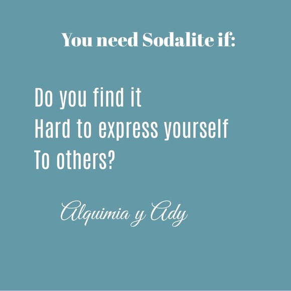 Sodalite carved donut sterling silver pendant necklace/worry stone - Picture 5 of 5